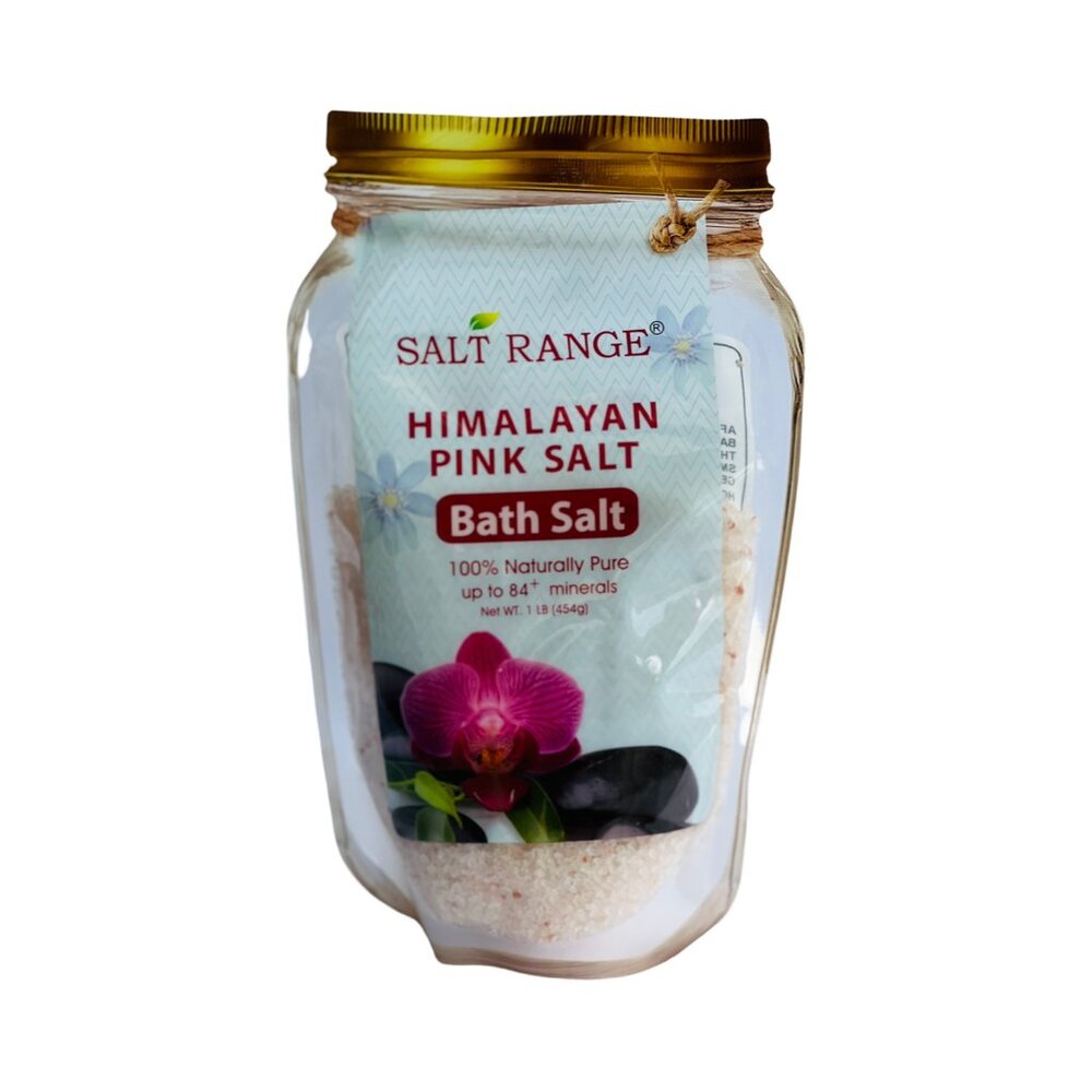 HIMALAYA SALT ROSA DE BAÑO 100% NATURAL PURO, PESO 1 LIBRA ( 454 G)